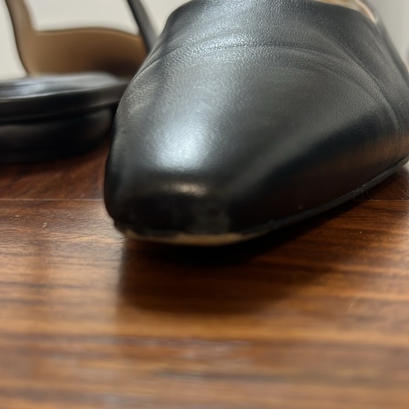 Franco Sarto Briella Black Leather Slingback Flats Closed Pointed Toe 9M - Picture 12 of 12